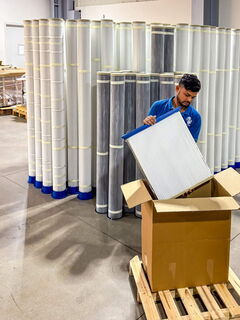 Panneaux filtrants plissés pour la filtration des poussières en Inde
